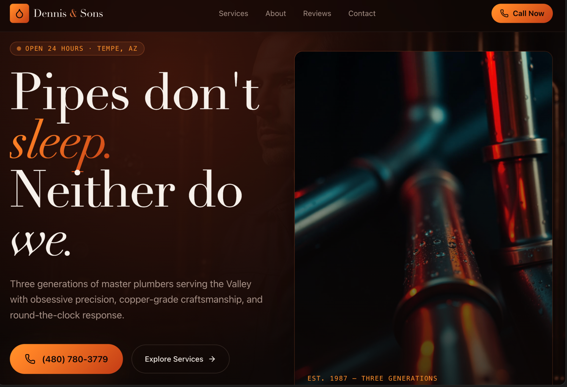 Dennis & Sons website
